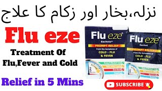 Flueze Sachet Uses In UrduHindi  Common Cold Fever Treatment  Sore Throat Treatment  Farman KMU [upl. by Sitrik]