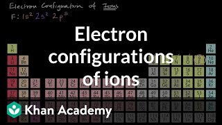 Electron configurations of ions  Atomic structure and properties  AP Chemistry  Khan Academy [upl. by Anaitsirk]