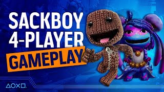 Sackboy A Big Adventure  4 Player Gameplay [upl. by Pedaias]