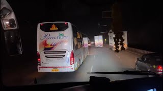 DANGEROUS VOLVO BUS NIGHT RIDE amp CHASING  HIGH SPEED RASH DRIVING 😱 [upl. by Liagibba]