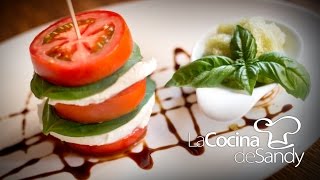 Ensalada Caprese con Espuma de Albahaca en Recetas de ensaladas  Comida italiana y comidas faciles [upl. by Alesiram266]