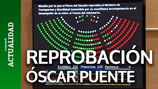 Junts y ERC se suman al PP para reprobar a Óscar Puente en el Senado [upl. by Earehc]