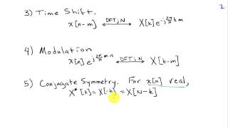 Properties of the Discrete Fourier Transform [upl. by Meer]