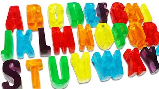 How to Make Rainbow Jello Gummy Alphabet Letters At Home [upl. by Harobed155]