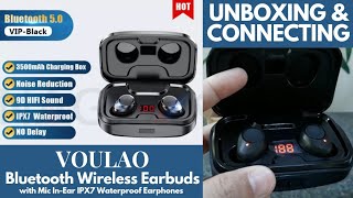 Unboxing amp Connecting VOULAO Bluetooth Wireless Earbuds  Featured Products  Services [upl. by Suravart147]