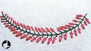 Beautiful Embroidery Pattern Easy Stitching Tutorial  HandiWorks 35 [upl. by Jar]