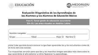 EXAMEN DIAGNÓSTICA MEJOREDU TERCERO DE SECUNDARIA 2024 EXAMEN 1 [upl. by Reiss807]