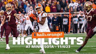 Illini Football  Highlights at Minnesota 11423 [upl. by Wells349]