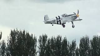 Titan T51 replica of P51 Mustang taking off at Shobdon Airfield [upl. by Diann]