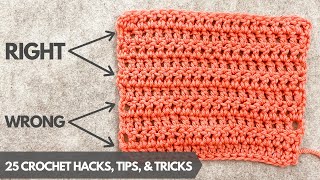 25 CROCHET HACKS FOR BEGINNERS ProTips from a Crocheter with 20 Years Experience [upl. by Grant]