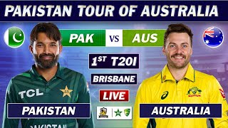 PAKISTAN vs AUSTRALIA 1st T20 Match LIVE COMMENTARY  PAK vs AUS T20 MATCH LIVE  TOSS UPDATE [upl. by Terrag]