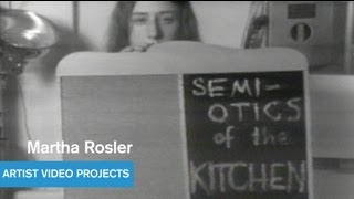 Martha Rosler  Semiotics of the Kitchen  West Coast Video Art  MOCAtv [upl. by Ulund]