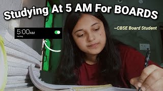 Studying At 5 AM For BOARDS 2025🍃📝💗 CBSE Board Student 📚 Class 12 Study Vlog 💌 [upl. by Hteik628]