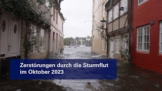 So zerstörerisch war die Sturmflut im Oktober 2023 in Flensburg sturmflut ostsee 2023 [upl. by Sixla]