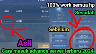 CARA BUAT AKUN ADVANCE SERVER MOBILE LEGENDS 2024  CARA MASUK ADVANCE SERVER MOBILE LEGENDS TERBARU [upl. by Bal]