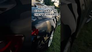 Reflective Camo Wrap on Camaro 😮‍💨✅🔥 wrap camaro subscribe follow shorts fyp caymanislands [upl. by Norab]