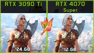 RTX 3090 Ti vs RTX 4070 Super  FHD QHD UHD 4K [upl. by Camella]