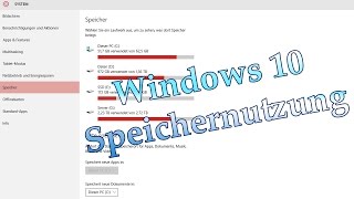 Windows 10  Speichernutzung C Partition  Temporäre Dateien entfernen [upl. by Kopp]