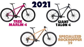 Trek Marlin 4 vs Giant Talon 4 vs Specialized Rockhopper 29 Which Comes Out on Top [upl. by Issac]