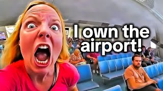 When Airport Karens Get Taught a Lesson by Cops [upl. by Arivle]