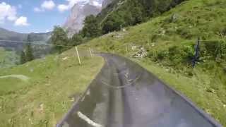 The Pfingstegg Tin Toboggan Run in Grindelwald Switzerland [upl. by Aem]