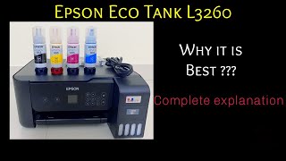 Epson ecotank L3260 printer review  Complete guide  Ink installation  Best printer 2024 [upl. by Gershon]