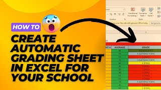 Create Automatic Grading Sheet In Excel For Your School [upl. by Maria]