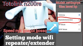 SETTING ROUTER WIFI TOTOLINK N200RE SETUP MODE REPEATER  WIFI EXTENDER [upl. by Dagall]