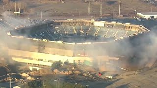 Demolition blast fails to bring down Pontiac Silverdome [upl. by Blane]