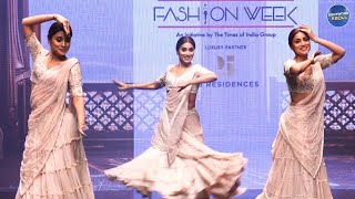 Shriya Saran LIVE Classical Dance at Bombay Times Fashion Week 2024 [upl. by Etireuqram]