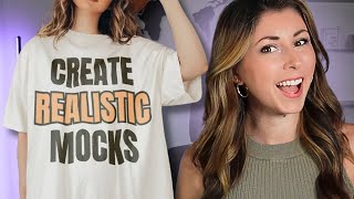 How to create REALISTIC tshirt mockups for Print on Demand [upl. by Suchta]