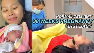 24 YEARS OLD FIRST BABY 38 WEEKS  NORMAL DELIVERY [upl. by Mloclam]