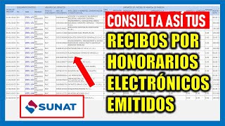 CÓMO VER MIS RECIBOS POR HONORARIOS ELECTRÓNICOS EMITIDOS 2023  SUNAT [upl. by Acissev]