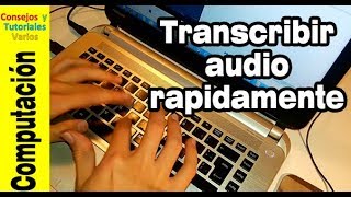 Transcribe tus audios rápidamente con este programa [upl. by Doris829]