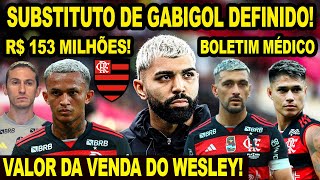 FLAMENGO DEFINE SUBSTITUTO DE GABIGOL SAIU O VALOR PARA VENDA DE WESLEY ARRASCAETA VOLTANDO E [upl. by Aicnarf]