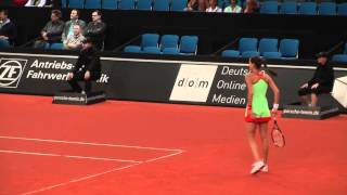 Ana Ivanovic return  service game vs Mona Barthel  Porsche Tennis Grand Prix 2012 [upl. by Harl]