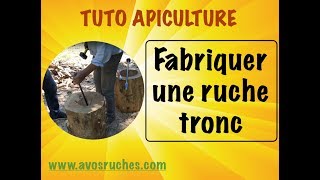 TUTO apiculture  fabrication dune ruche tronc [upl. by Berrie]