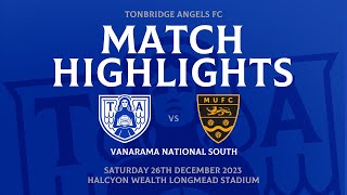 Match Highlights I Tonbridge Angels 1 Maidstone United 1 [upl. by Akimat]