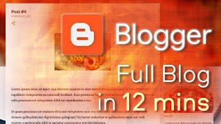 Blogger  Tutorial for Beginners in 12 MINUTES  FULL GUIDE [upl. by Winni805]