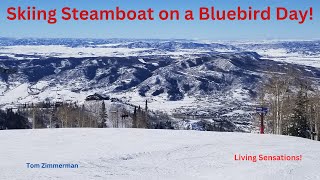 Skiing Steamboat on a Blue Bird Day [upl. by Nirehs]