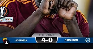 AS ROMA VS BRIGHTON 40 ALL GOALD amp HIGHLIGHTS2024 [upl. by Ayrotal529]