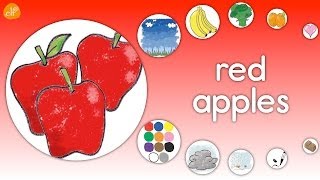 Learn Colors  Fruits  Objects  Kindergarten  ELF Learning [upl. by Sirtimid]