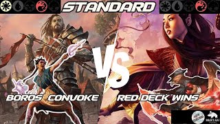 Red Deck Wins VS Boros Convoke MTG Standard [upl. by Ahsal597]