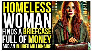 A HOMELESS WOMAN FINDS A BRIEFCASE FULL OF MONEY AND AN INJURED MILLIONAIRE  𝑴𝑶𝑽𝑰𝑵𝑮 𝑺𝑻𝑶𝑹𝑰𝑬𝑺 [upl. by Lajib]