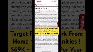 Target 🎯 Remote WFH Opportunities workfromhome workathome onlinejobs remotework shorts [upl. by Alverta]