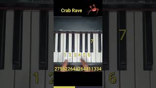 Crab Rave Piano Tutorial  Wasiq Shahzad pianotutorial shorts [upl. by Von]