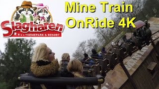 Mine Train  Attractie Park Slagharen  Onride 2016 4K  Slagharen Mine Train onride [upl. by Yeruoc572]