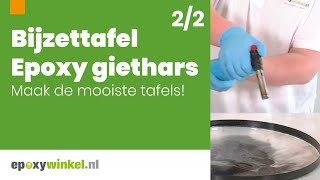 Epoxy giethars bijzet tafel aflakken  Epoxywinkelnl [upl. by Forta]