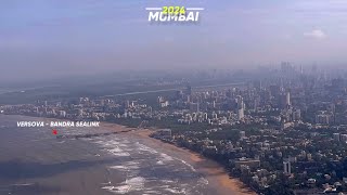 Mumbai Aerial Views From Plane  4K  2024 [upl. by Hynda]