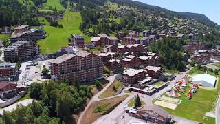 La station de Nendaz en drone  HauteNendaz Canton du Valais Suisse [upl. by Inverson42]